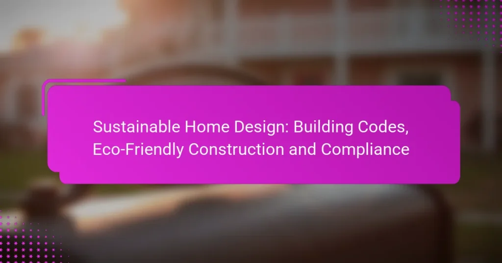 Sustainable Home Design: Building Codes, Eco-Friendly Construction and Compliance