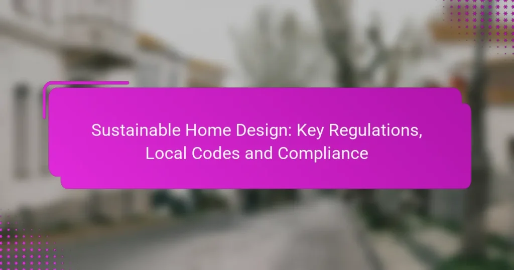 Sustainable Home Design: Key Regulations, Local Codes and Compliance