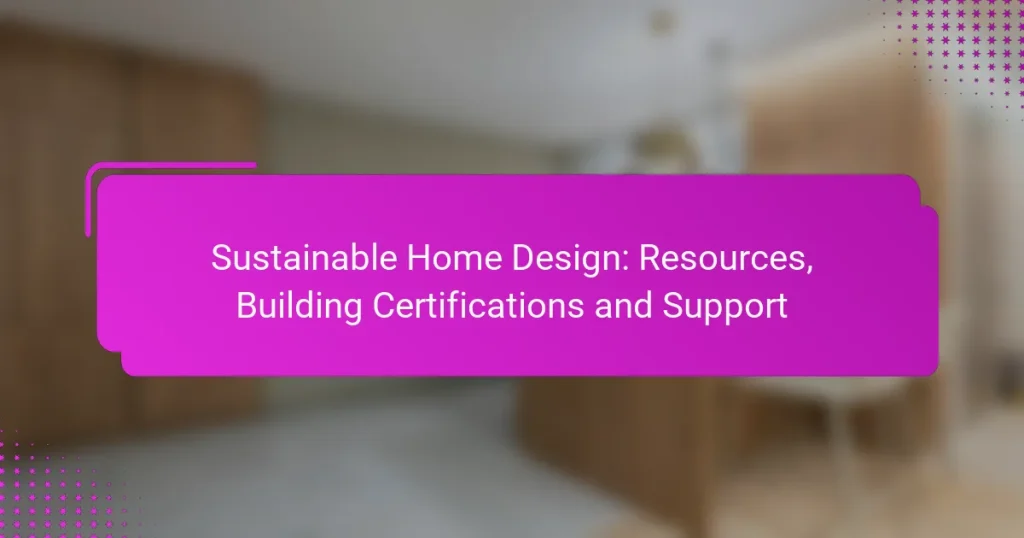 Sustainable Home Design: Resources, Building Certifications and Support