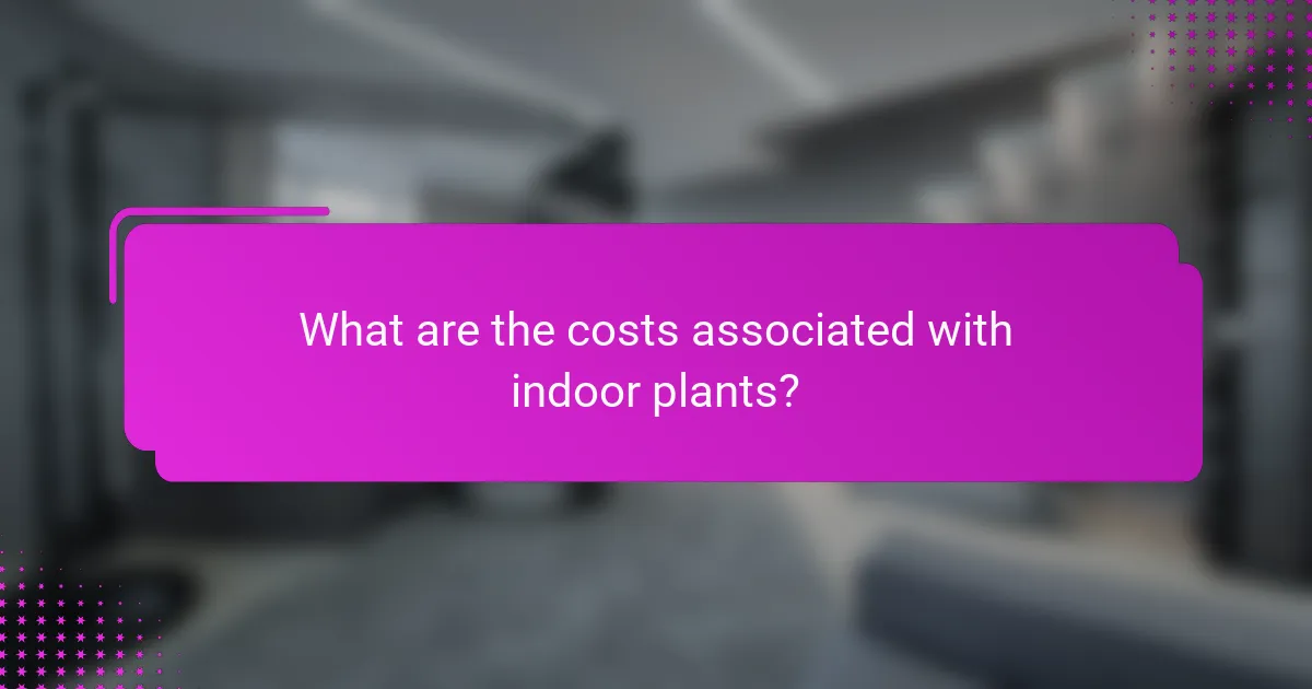 What are the costs associated with indoor plants?